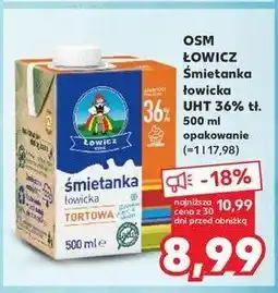 Kaufland Śmietanka uht 36 % Łowicka oferta