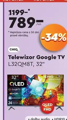 Biedronka Telewizor 32 l32qm8t Chiq oferta