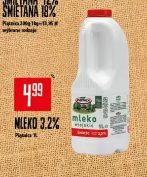 Społem Piątnica Mleko wiejskie świeże 3,2% 1 l oferta