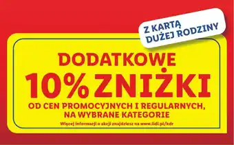 Lidl Z kartą dużej rodziny dodatkowe oferta