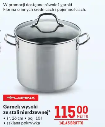 Makro FLORINA Garnek wysoki ze stali nierdzewnej oferta