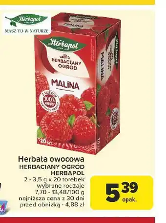 Carrefour Herbata malina Herbapol Herbaciany Ogród oferta