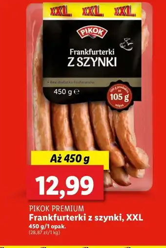 Lidl Frankfurterki z szynki Pikok oferta