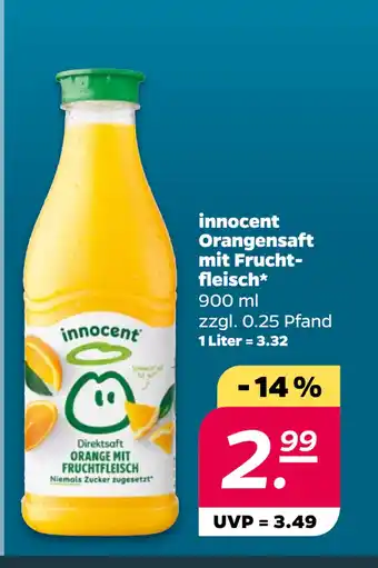 Netto innocent Orangensaft mit Fruchtfleisch oferta