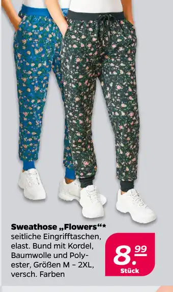 Netto Sweathose „Flowers“ oferta