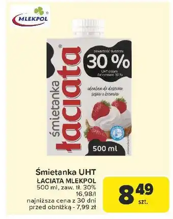 Carrefour Śmietanka 30 % Łaciata oferta