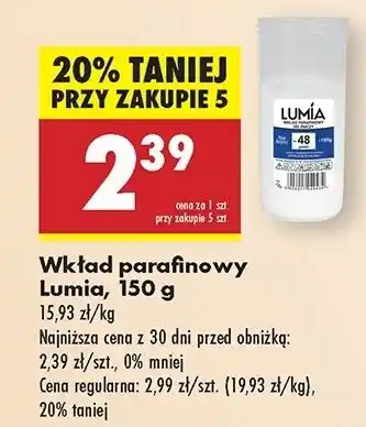 Biedronka Wkład parafinowy 48h 150 g Lumia oferta