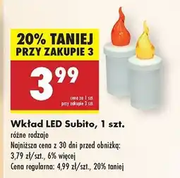 Biedronka Wkład led s5 50 dni czerwony Subito oferta