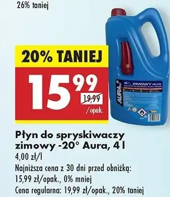 Biedronka Płyn do spryskiwaczy zimowy Aura Nano oferta