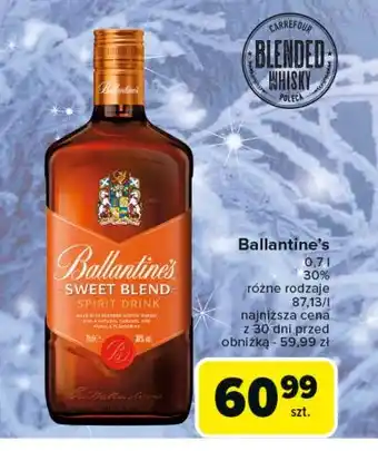 Carrefour Whisky Ballantine's Sweet Blend oferta