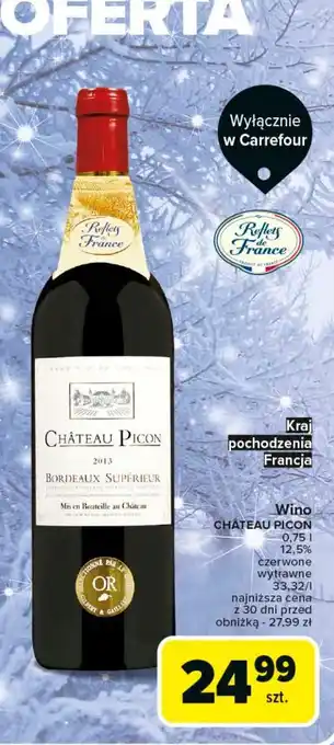 Carrefour Wino Bordeaux Chateau Picon oferta