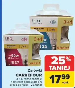 Carrefour Żarówki 60 w b22 Carrefour oferta