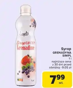 Carrefour Syrop grenadine Simpl oferta