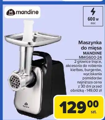 Carrefour Maszynka do mięsa mmg600-24 Mandine oferta