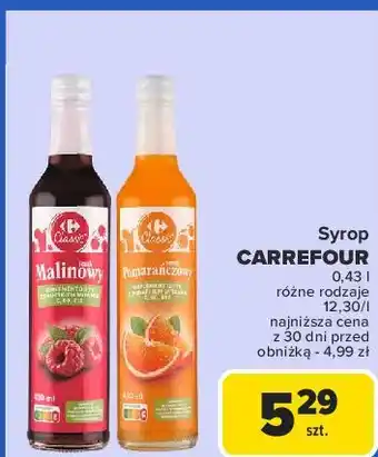 Carrefour Syrop pomarańczowy Carrefour Classic oferta