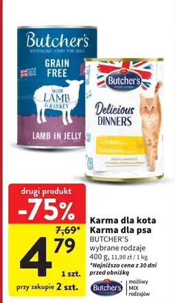 Intermarche Karka dla kota z kurczakiem Butcher's Delicious Dinners oferta