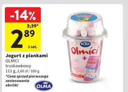 Intermarche Jogurt truskawkowy z serduszkami piankowymi Olma Olmici oferta
