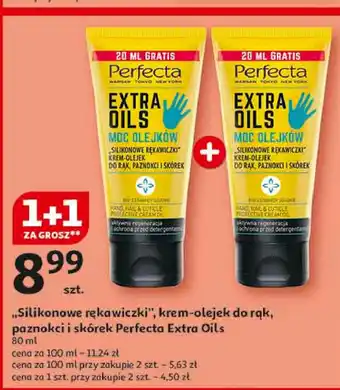 Auchan Krem-olejek do rąk silikonowe rękawiczki Perfecta Extra Oils oferta