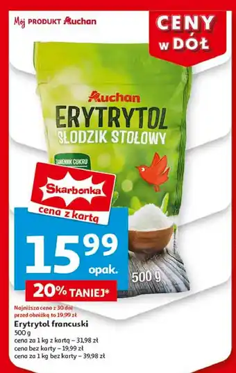 Auchan Erytrytol Auchan oferta