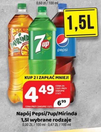 Delfin Napój Pepsi/7Up/Mirinda 1,5l oferta