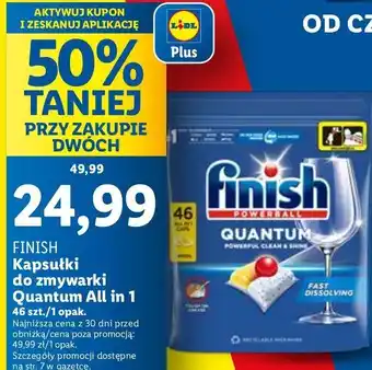 Lidl Tabletki do zmywarek lemon Finish Quantum oferta