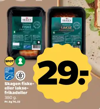 Netto Skagen fiske- eller laksefrikadeller oferta