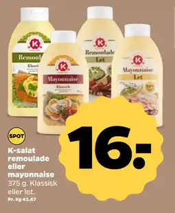 Netto K-salat remoulade eller mayonnaise oferta