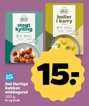 Netto Det Hurtige Køkken middagsret oferta