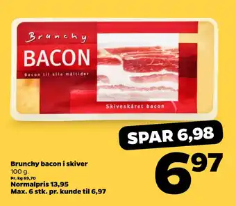 Netto Brunchy bacon i skiver oferta