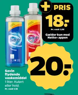 Netto Savin flydende vaskemiddel oferta