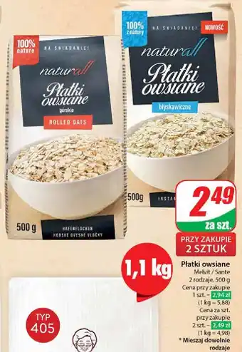 Dino Płatki owsiane górskie NATURALL oferta