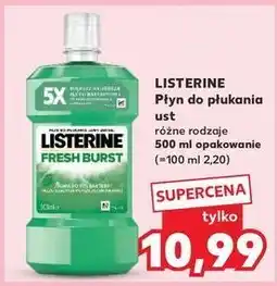Kaufland Płyn do płukania ust Listerine Fresh Burst oferta