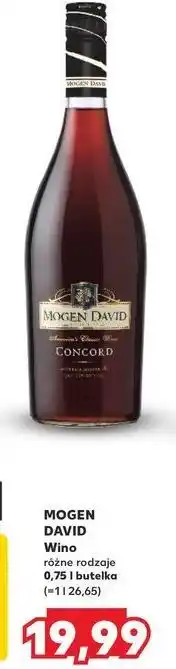 Kaufland Wino Mogen David Concord oferta