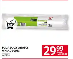 Selgros Folia do żywności wkład 300 m oferta