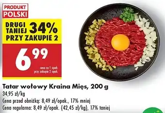 Biedronka Tatar wołowy Kraina Mięs oferta