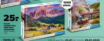 Netto Puzzle 1000 elementów Clementoni oferta