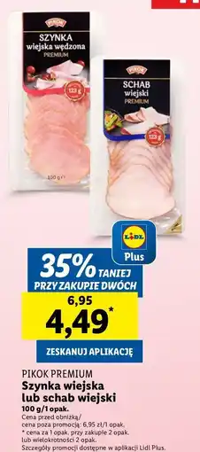 Lidl Szynka wiejska wędzona Pikok oferta