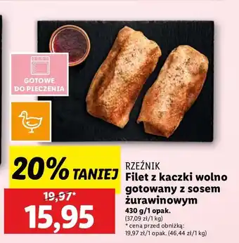 Lidl Filet z kaczki wolno gotowany z żurawiną Rzeźnik codzienna dostawa oferta