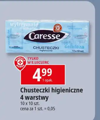 E.Leclerc Chusteczki higieniczne Wiodąca Marka Caresse oferta