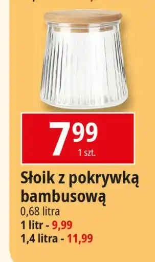 E.Leclerc Słoik z pokrywką bambusową 1.4 l oferta