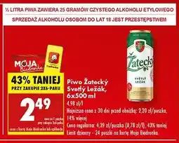 Biedronka Piwo Zatecky Svetly Lezak oferta