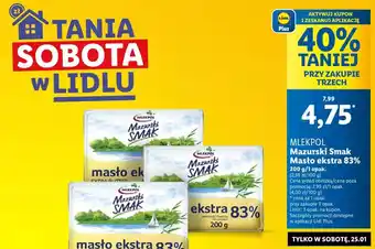 Lidl Masło ekstra 83% Mazurski Smak oferta