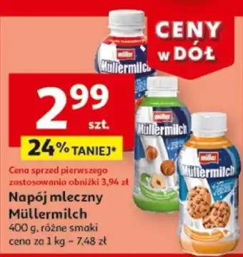 Auchan Napój mleczny Müllermilch oferta