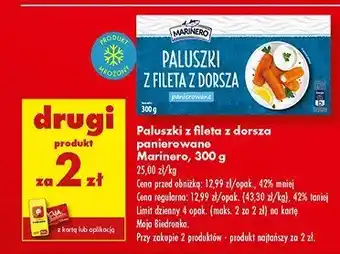 Biedronka Paluszki z fileta z dorsza panierowane Marinero oferta