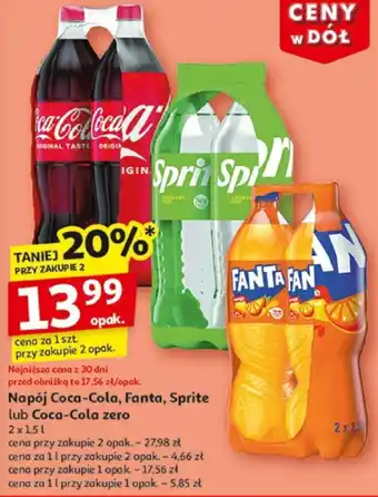 Auchan Napój Coca-Cola, Fanta, Sprite lub Coca-Cola zero oferta