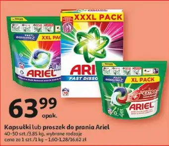 Auchan Kapsułki lub proszek do prania Ariel oferta