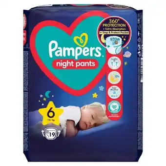 SuperPharm Pampers Night Pants Pieluchomajtki rozmiar 6, 19 pieluszek, 15kg+ oferta