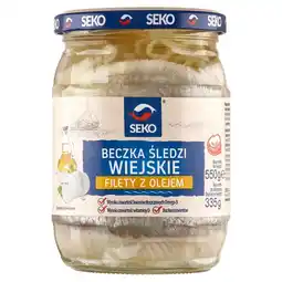 E.Leclerc SEKO Beczka śledzi Filety z olejem wiejskim 550 g oferta