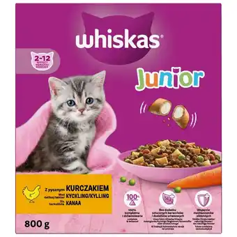 E.Leclerc Whiskas Junior Sucha karma dla kociąt z pysznym kurczakiem 800 g oferta