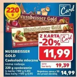 Kaufland Czekolada mleczna z całymi orzechami Alpen gold nussbeisser oferta